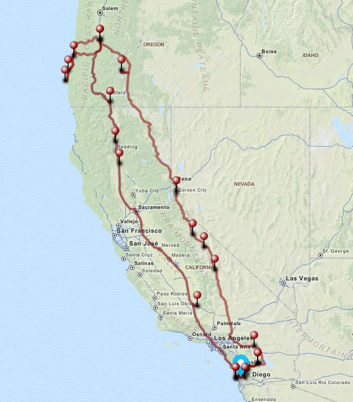 Wheelingit 2012 Travel Map. Click for more details.