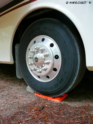 Lynx Blocks used under the wheel to support and raise it