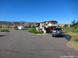 View down back-end of loop. Our RV in site #40 on right
