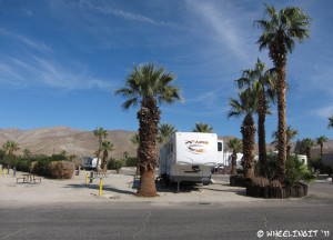 View near entrance of park (RV in site #237)