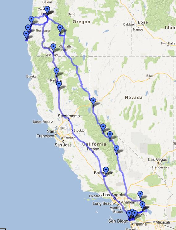 Our 2012 Travel Map