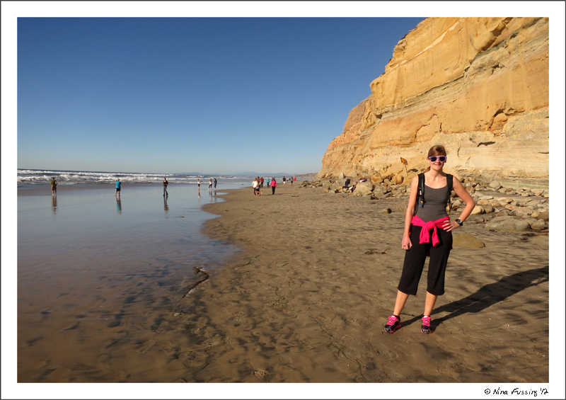 My cousin Christina poses by Torrey Pines
