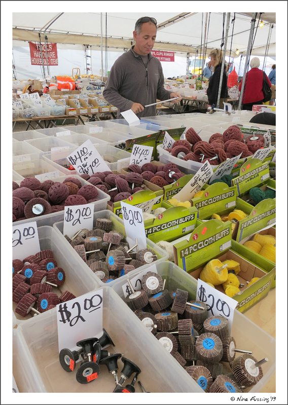 Checking out the rummage sales