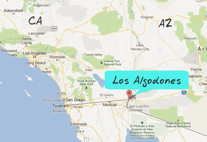 Map of Los Algodones