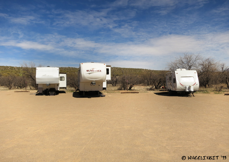 Another view in Ringtail. From left to right site 15 (RV), 16 (RV), 17 (empty), 18 (RV), 19 (empty)