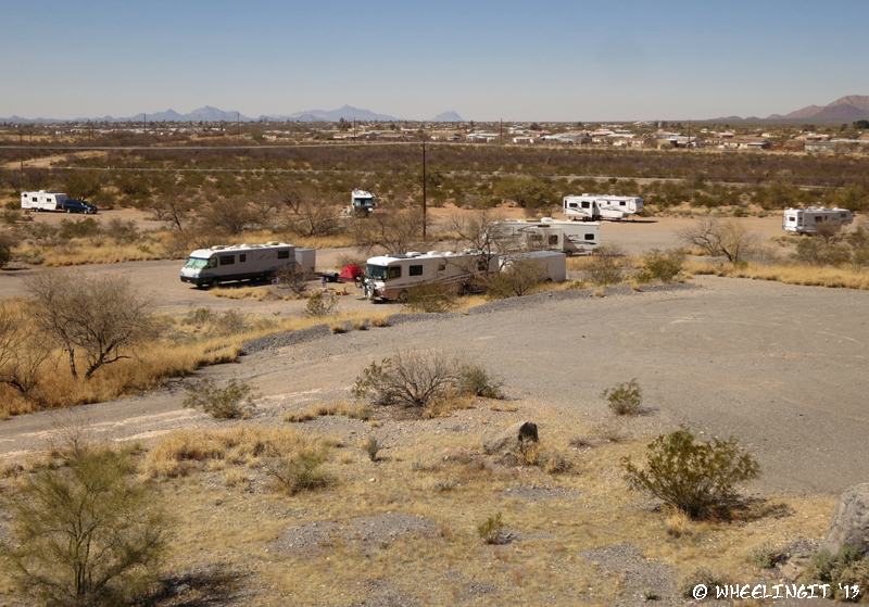 View on the way up Snyder Hill looking back on BLM area