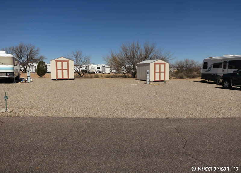View of 300's lane. These are the 12-month rental lots, but can also be rented short-term if available.
