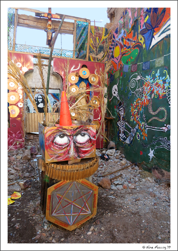 Entrance to the "dog park"...yup, it's art!