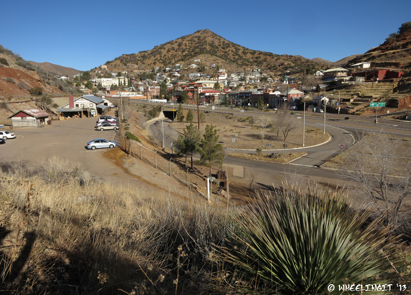 Lovely views of Bisbee from the right-side of the park
