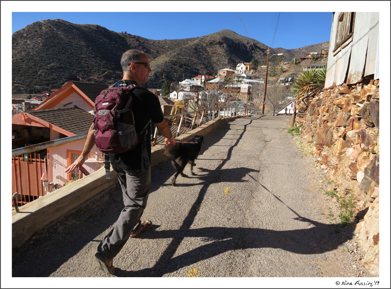 Hiking the narrow streets of Bisbee
