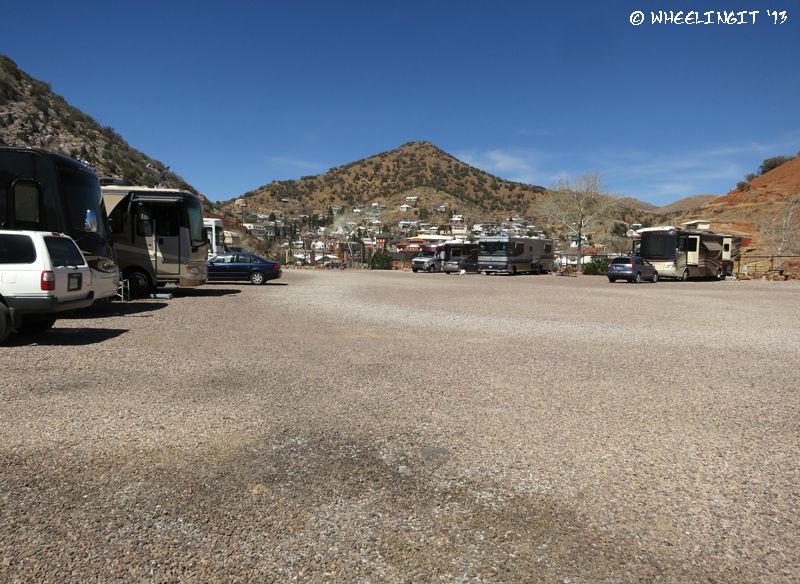View from very back of RV park looking towards entrance. We're on right.