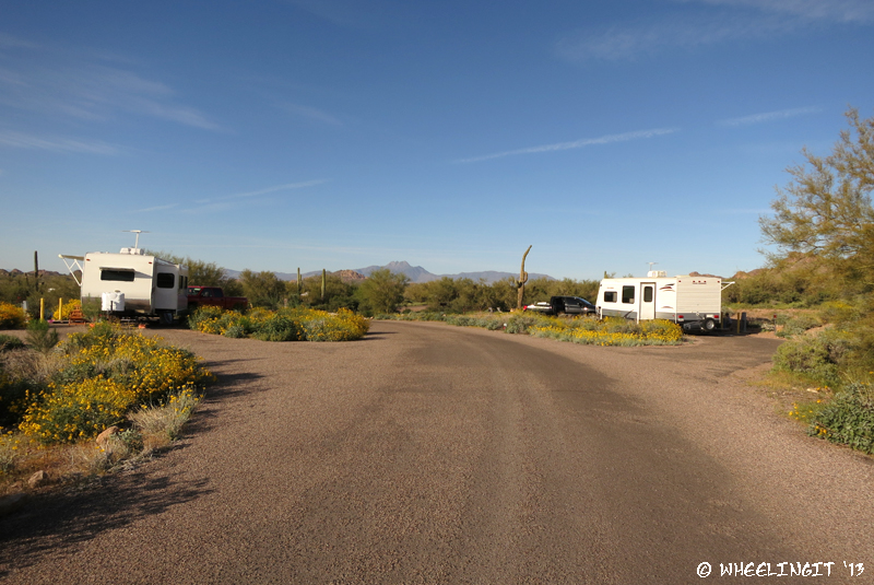 View towards top of loop. Site #32 on right, #31 on left. Both have excellent views.
