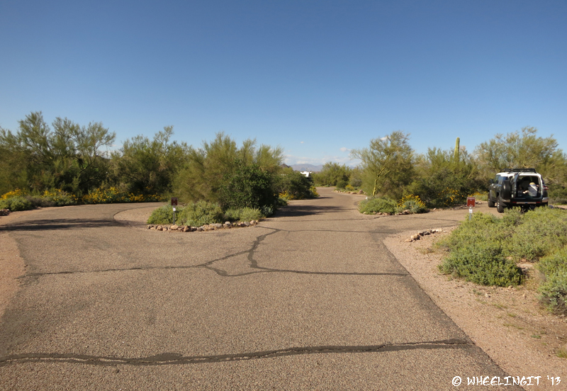 View of the other smaller sites. Empty #35 on left, truck in #34 on right