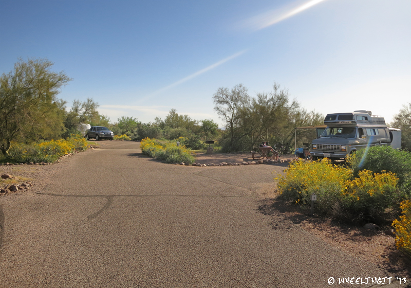 View of smaller sites in middle. #5 on right, 4 behind on left.