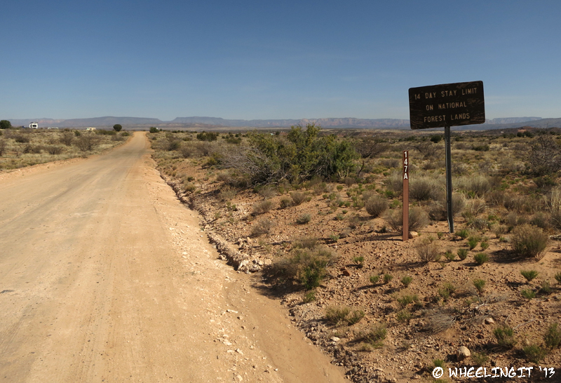 Entry road to Thousand Trails site