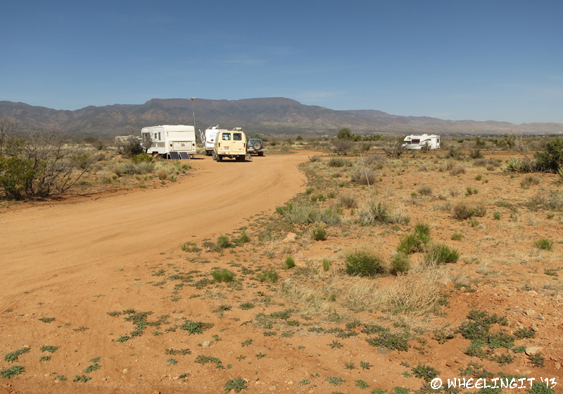 View down one of lanes in Thousand Trails site