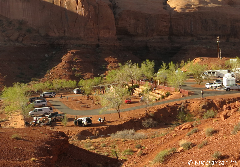 "Aerial" view of non hook-up/tent section from arch hike