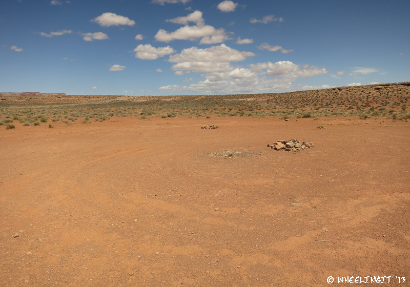View of an empty site set back from the rim