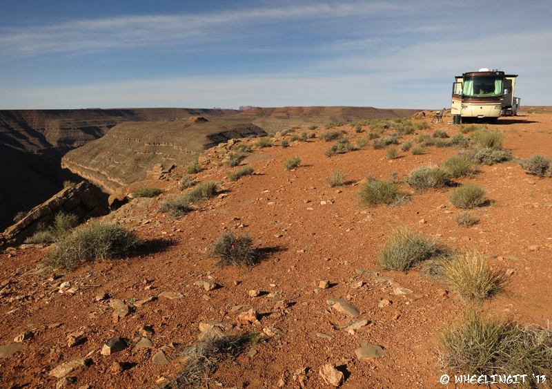 View of our site from further down the rim