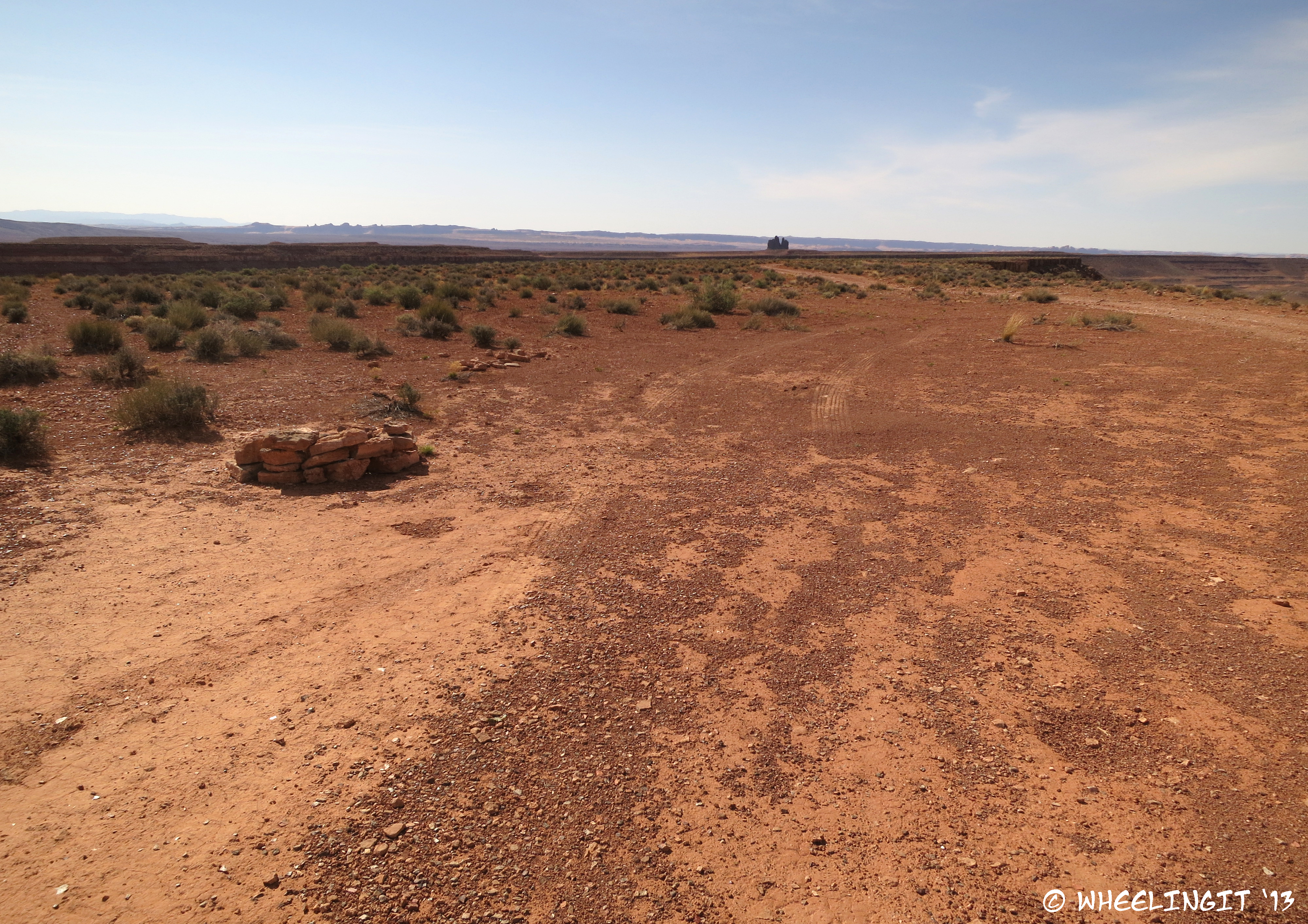 Another empty site further down the rocky road