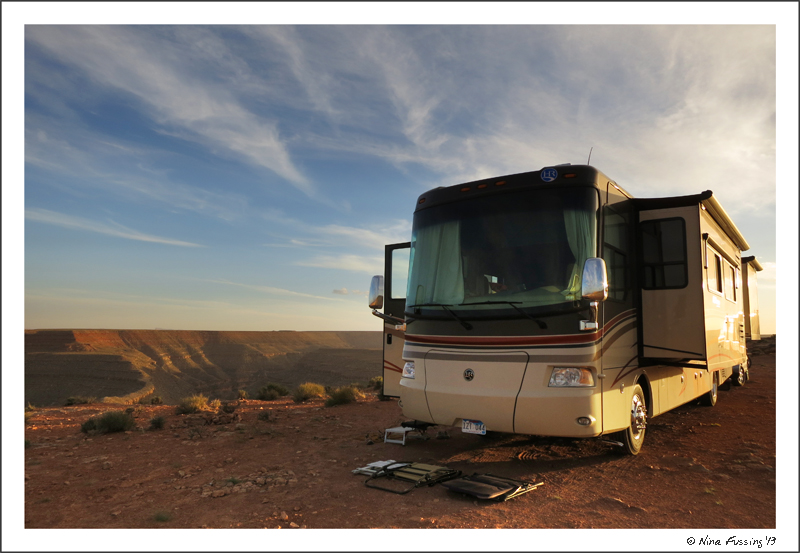 Parked gloriously by the rim