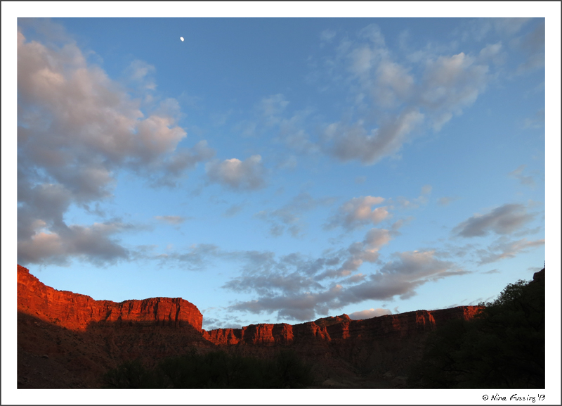 Evening clouds over the canyon at our campground
