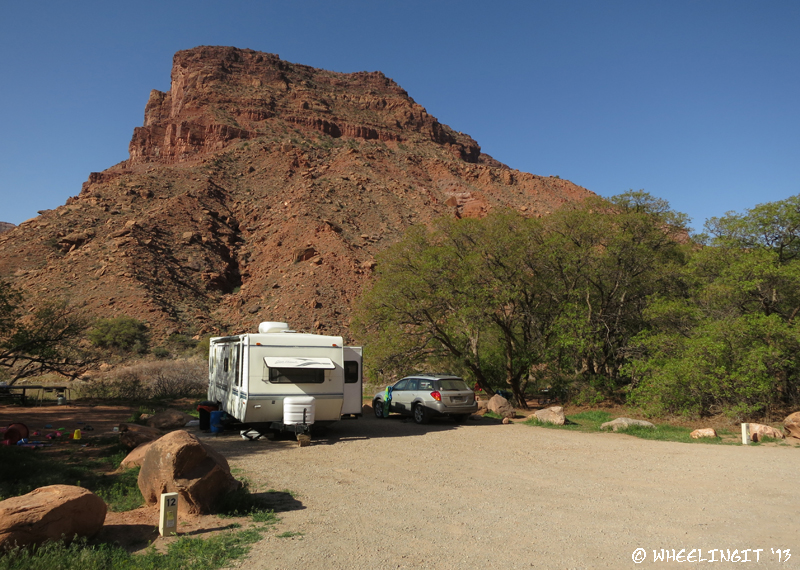 View of one of shared sites. This is actually TWO sites #11 & #12 that share one space. No way we could fit here.