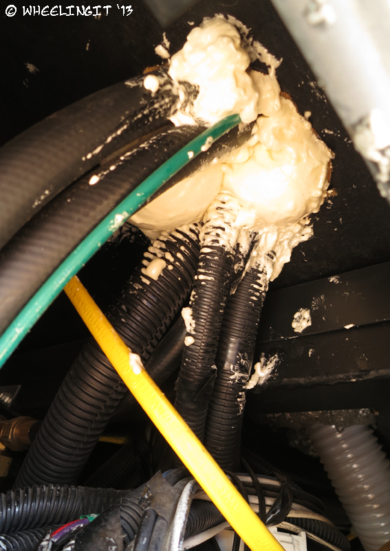 This is NOT a pretty gap-filler job...but it is effective darn it!