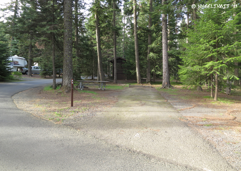 Typical site view. This is a non-hookup ("tent") site A5