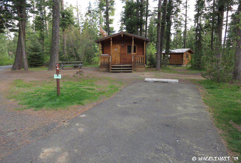 View of cabins in C-loop