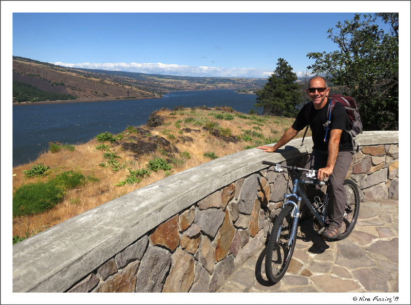 Paul poses at a lookout on the bike trail