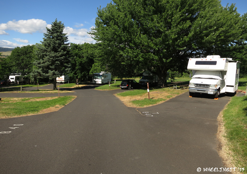 Another view down side. Site B47 with B45, B43 behind it. Lots of space here. These are all full hookup.