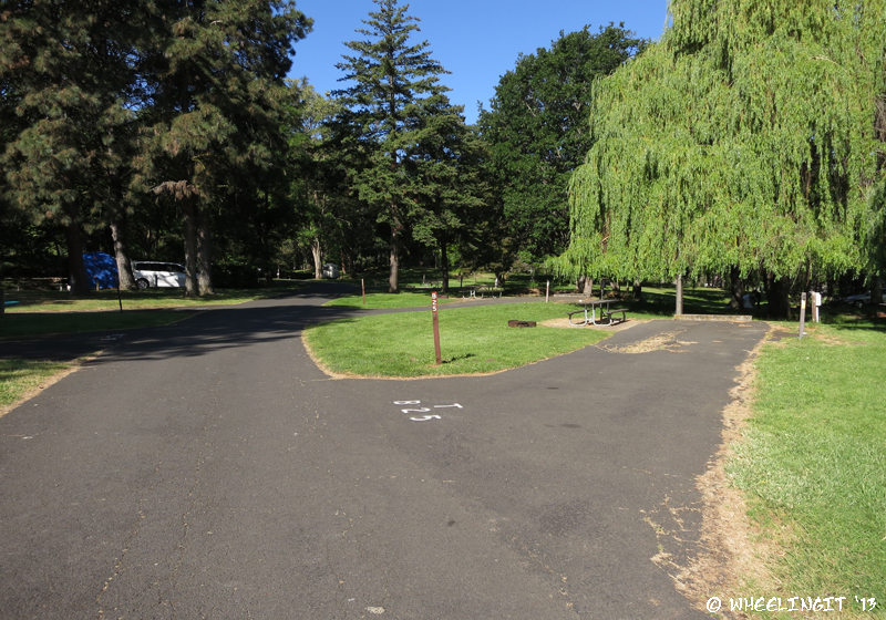 View down middle. Site B25 with B23 behind it. These are hookup.