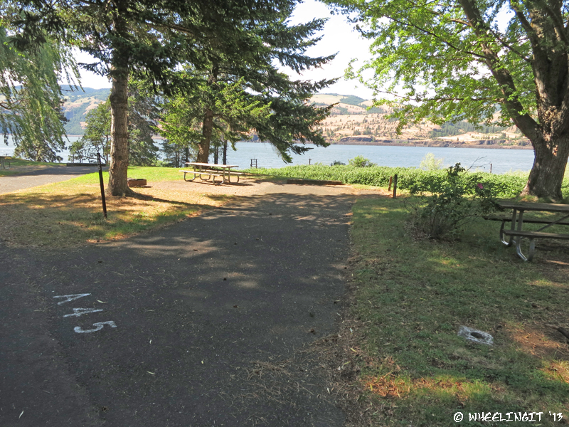 View of "water-front" sites. This is #A45 (no hookups)