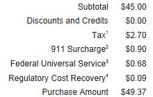 Our auto-refill bill has a few extra charges