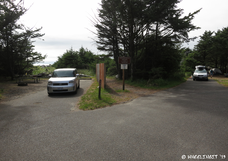 View of beach-side ring in non-hookup section. Site #168 on left with #167 on right. Both have slice ocean views.