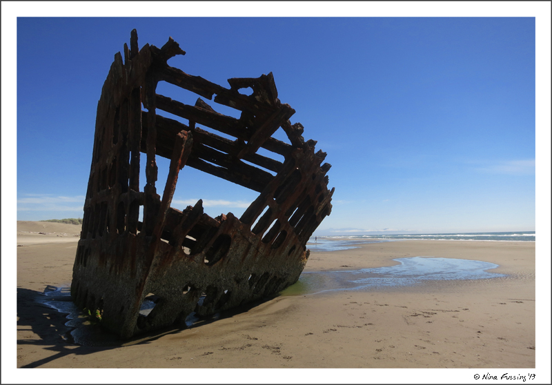 Totally new spot, totally new view. The 1906 wreck of Peter Iredale at Fort Stevens beach