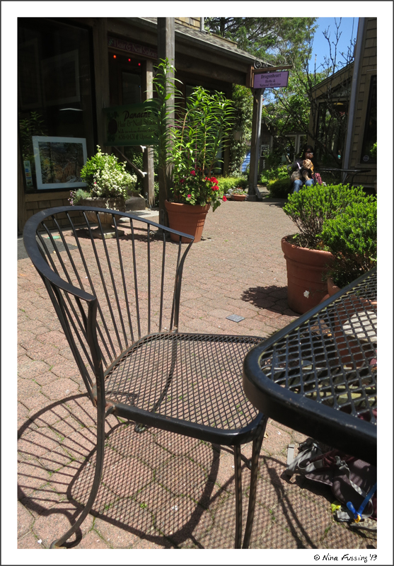 One of the many, cute patios where you can hang, eat & sip w/ doggie