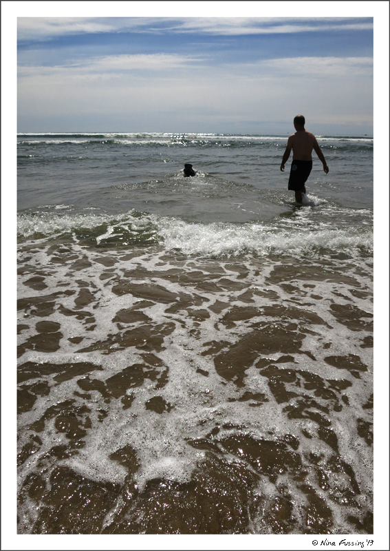 Paul heads in for a "full-on" dip w/ Polly