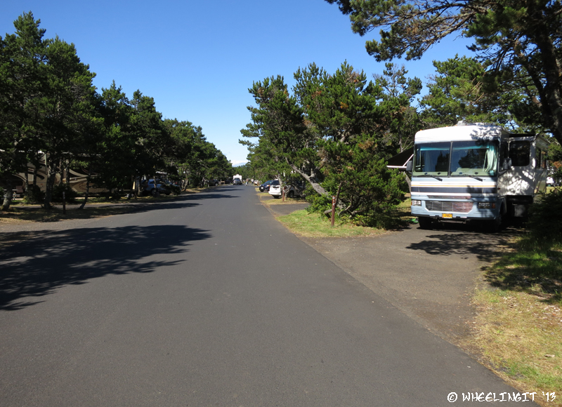View down D sites. D12 on right. You can see our rig peeking out at D17 in back.