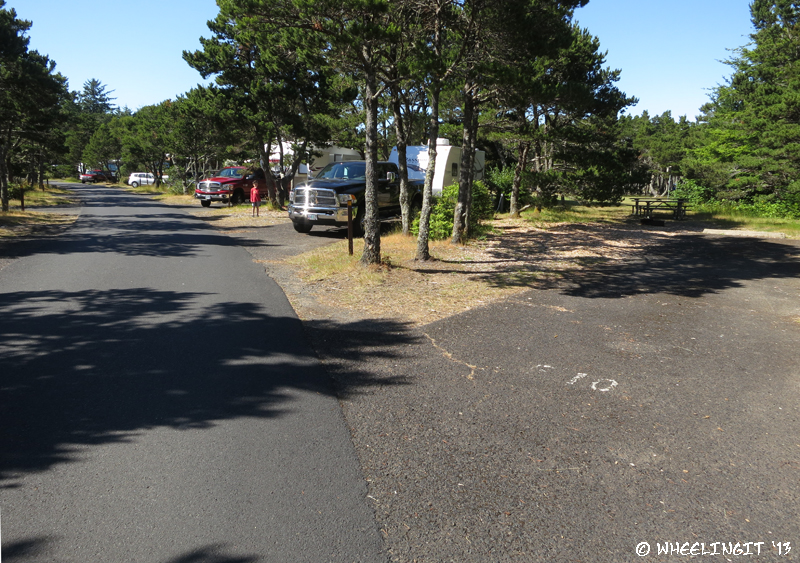 View down F sites. F10 on right with F8 behind.