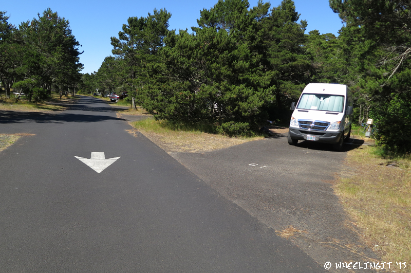 View down G sites near back of campground. G1 on right with F22/F20 behind.