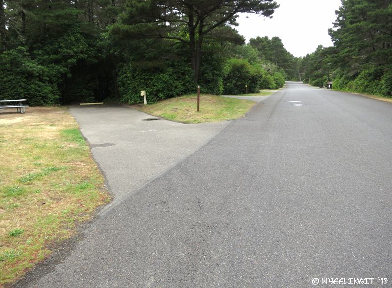 View down front of campground. #10 on left with #9,8,7 behind it. Good separation on this side.