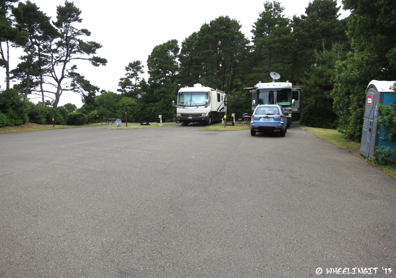View of end-sites 11/12/13. No privacy or separation at all here, but #13 does have views of the jetty to the left.