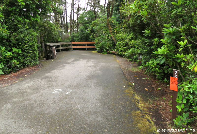 One of oddly-shaped sites #27. The "sitting area" is down below.