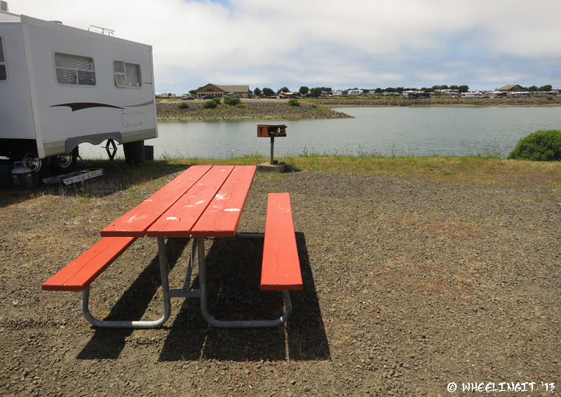 View of picnic table & grill (only in B, C, D sections)