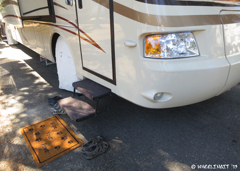 Our tires stay covered while we're "sitting"