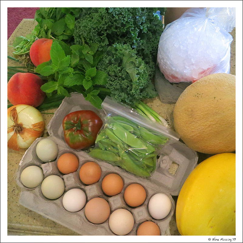 Just a small portion of Friday's farmers market haul. DELISH!