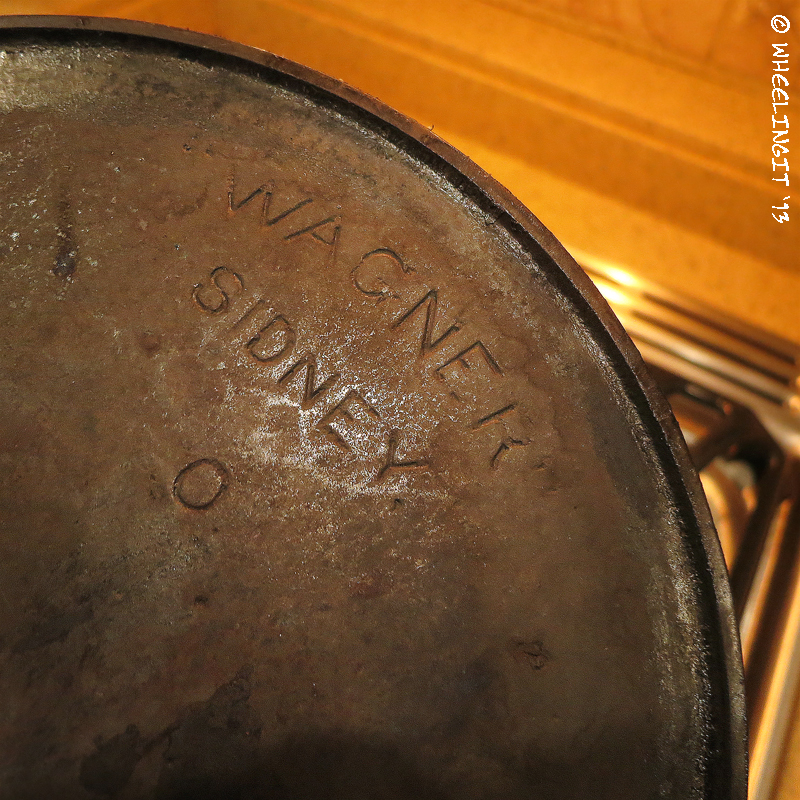 Our antique Wagner cast iron skillet. The real deal!