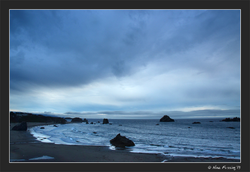 A muted, but lovely sunset at Bandon beach